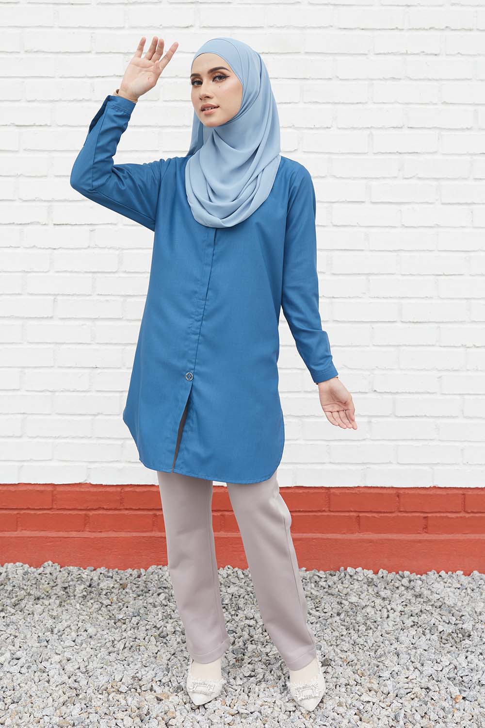 Aileen Blouse - Teal Blue